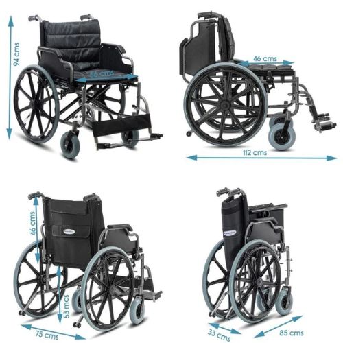 Kosmocare RCS102 Delux Heavy Duty Foldable Wheelchair
