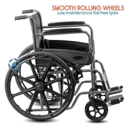KosmoCare RCR101 Dura Rexine Mag Wheels Foldable WheelChair